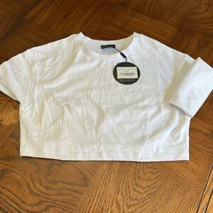 White fox crop top